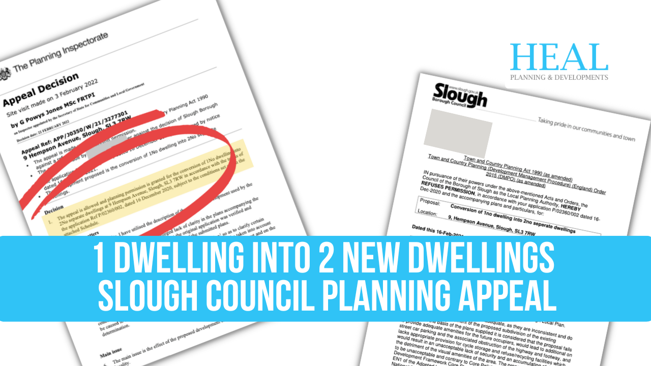 Slough Council Planning Appeal 1 Dwelling Into 2 New Dwellings Case ...