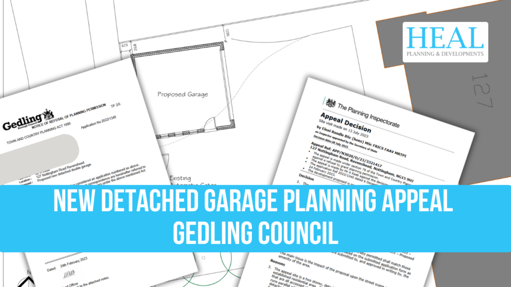 Gedling Council Planning Appeal New Detached Double Garage