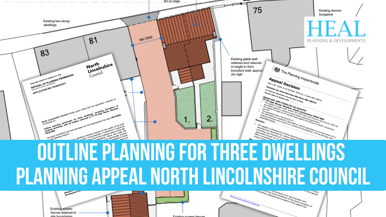 Outline Planning for Three Dwellings Planning Appeal North Lincolnshire ...